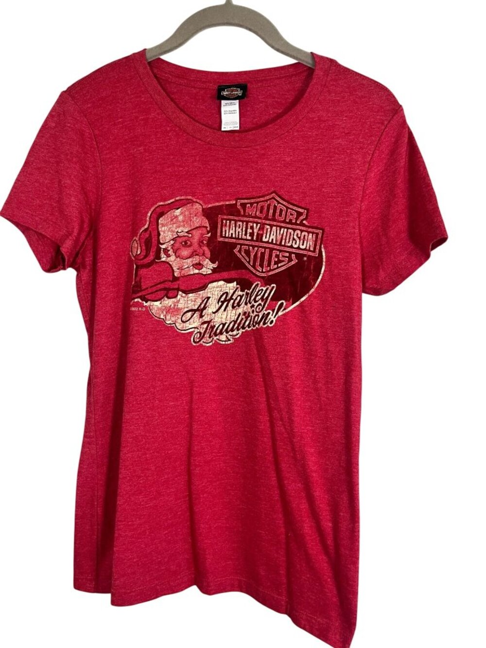 Harley Davidson Santa Top XS Festive‎ Holiday Biker Skater Christmas Motorcycle